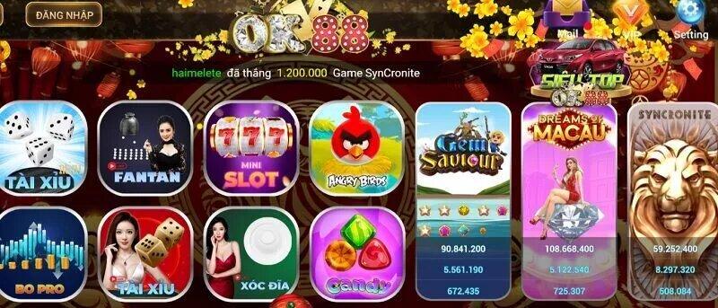 Nhập mã code Ok88