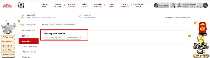 Cách Rút Tiền Dubai88